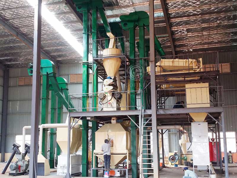 Poultry feed production line