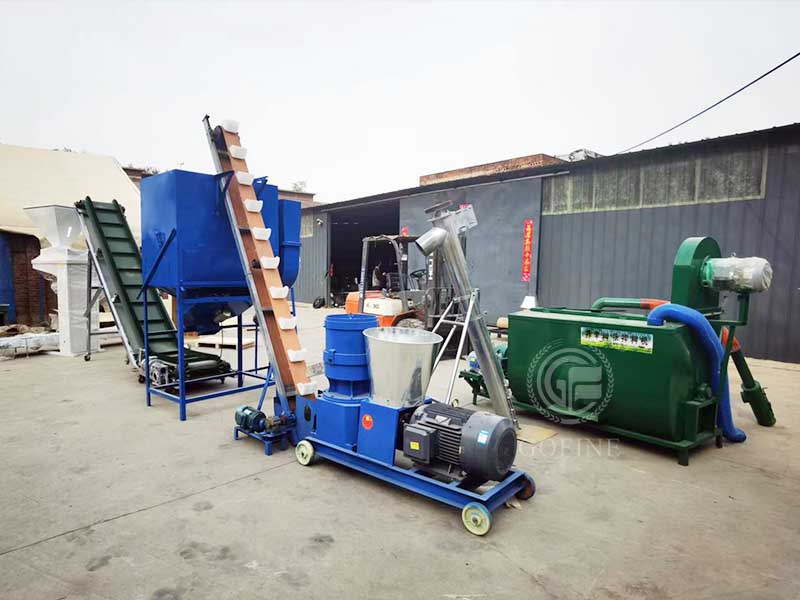 Chicken feed pellet production line