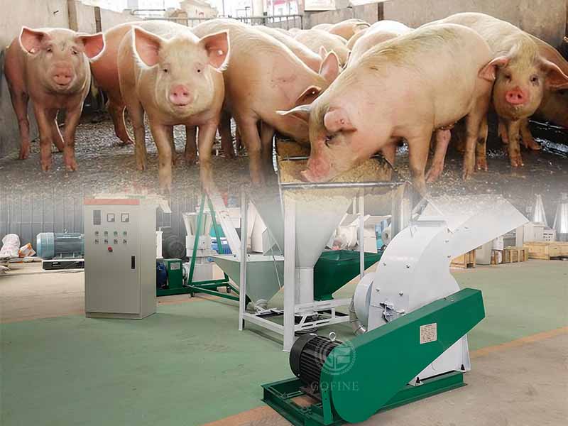 Pig feed crusher breeding equipment