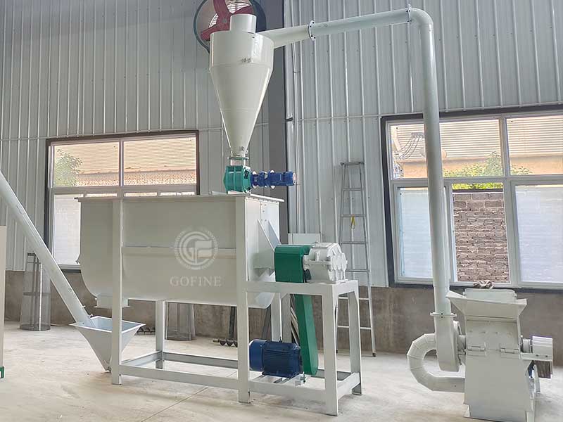 Cattle feed production line