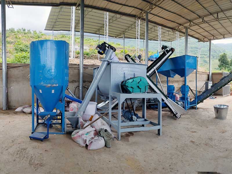 Feed pellet production line