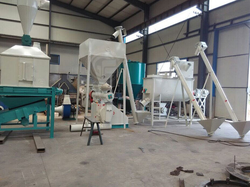 feed pellet processing line