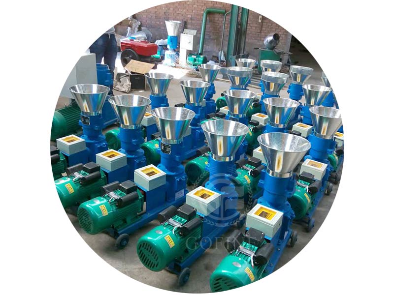 Feed pellet machine processing site