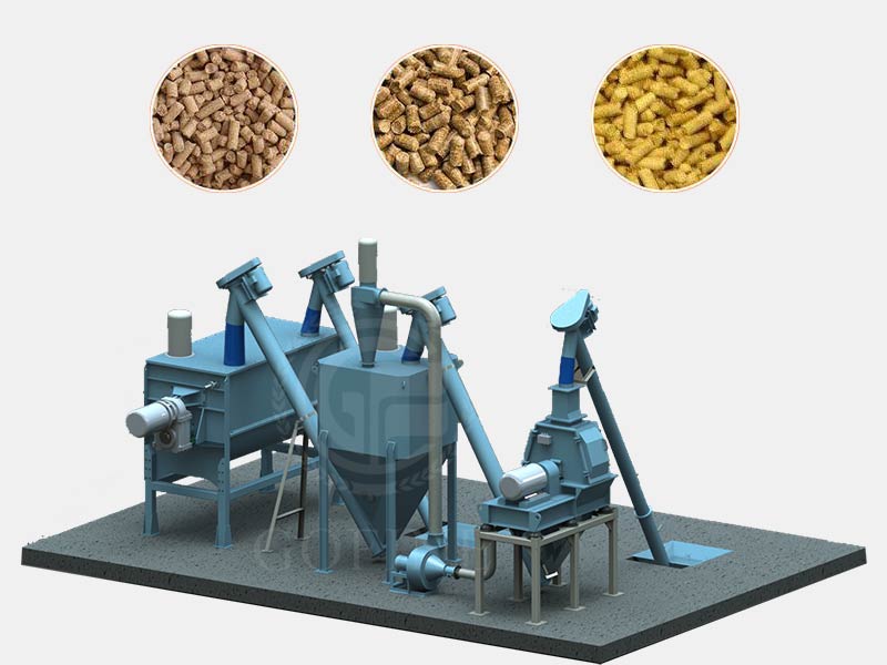 Chicken, duck and other poultry feed production line