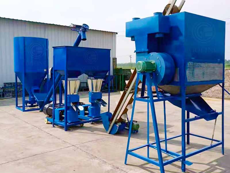 Small cattle feed production line