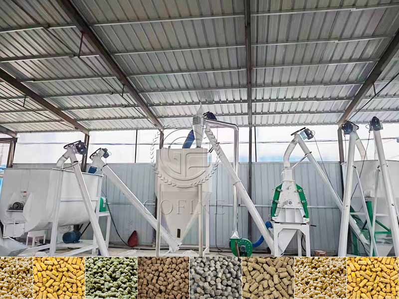 Feed factory output 3 tons/hour sheep feed production line