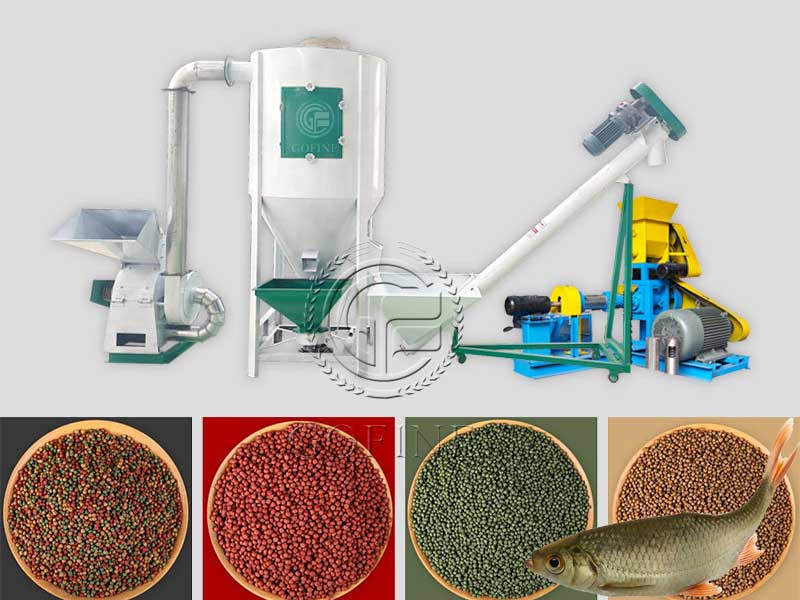 1 T/H aquatic fish feed production line