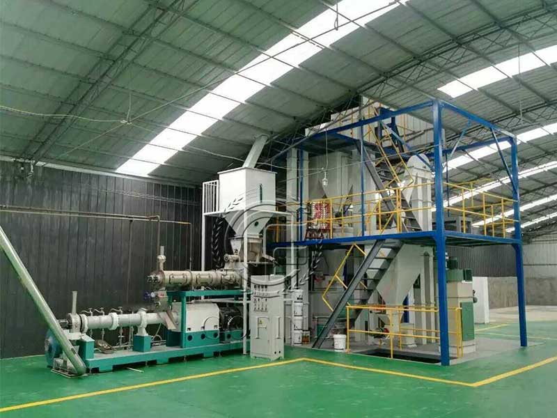 Floating feed pellet production line