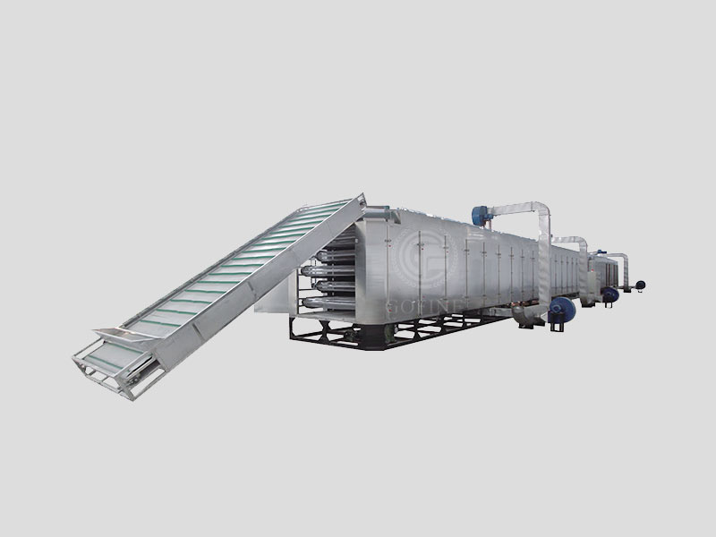 Feed pellet mesh belt dryer