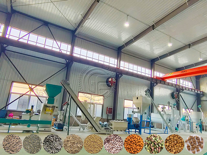 Fully automatic animal feed production line